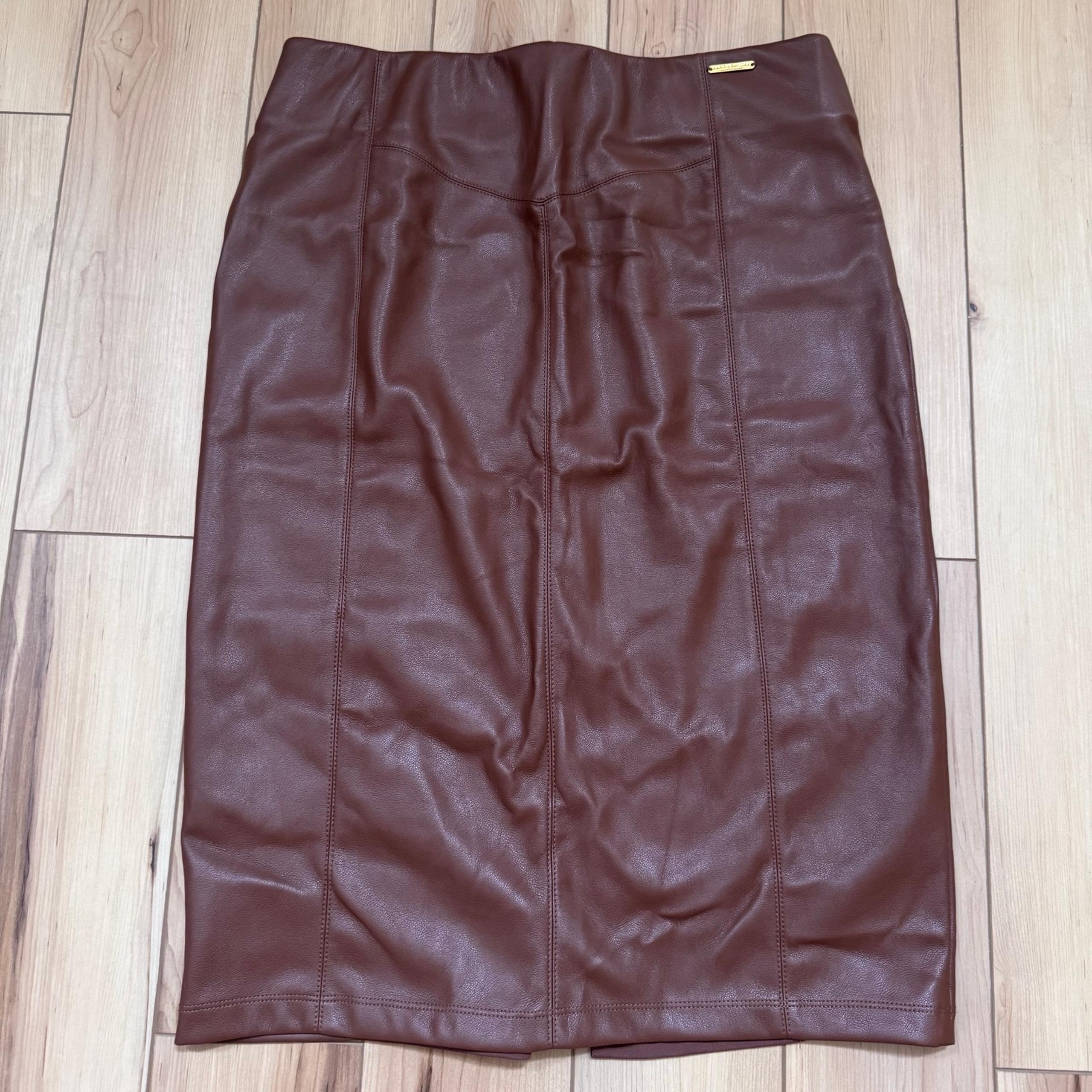 Marc New York Red Midi Pencil Skirt