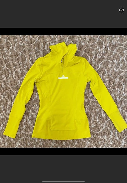 ADIDAS STELLA MCCARTNEY LONG SLEEVE YELLOW MIDLAYER TOP XS