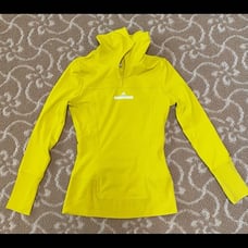 ADIDAS STELLA MCCARTNEY LONG SLEEVE YELLOW MIDLAYER TOP XS