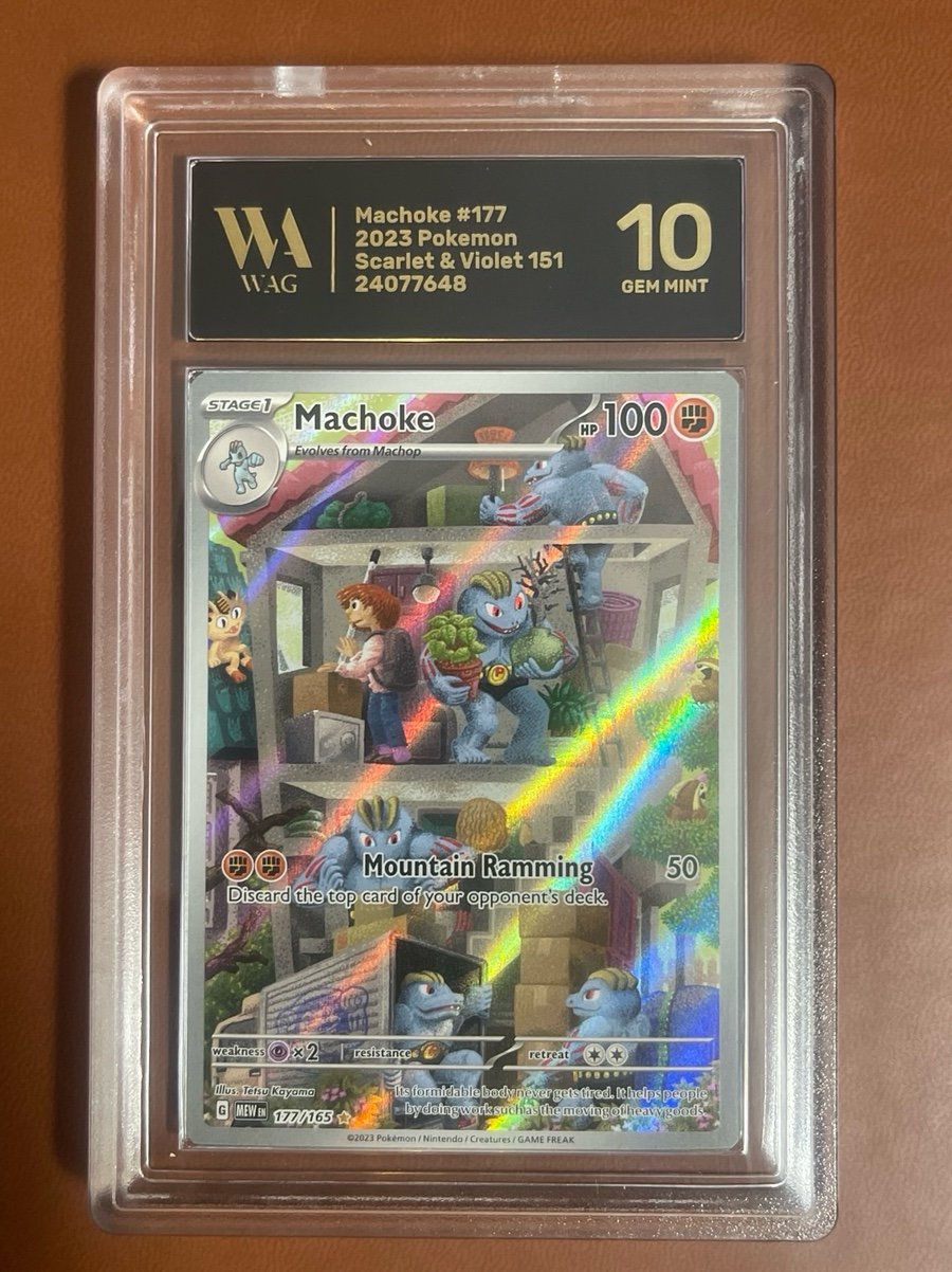Pokemon Machoke #177 : Illustration Rare : 151 series Gem Mint Read Details