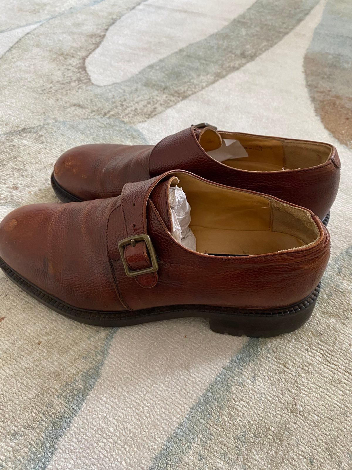 Coach Alston Monk Strap Leather Brown Shoe Size 10. Good Used Condition See pic