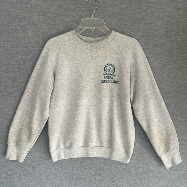 Vintage 90s FOTL Gray Sweatshirt Medium LCCC Forest Tech Lake City Florida Logo