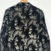 Zara Men's US 38 Palm Tree Tuxedo Blazer Black Gold metallic Eur 48
