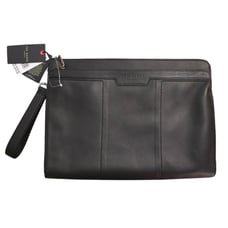 Ted Baker Black Leather Laptop Sleeve Bag with Dust Bag NWT