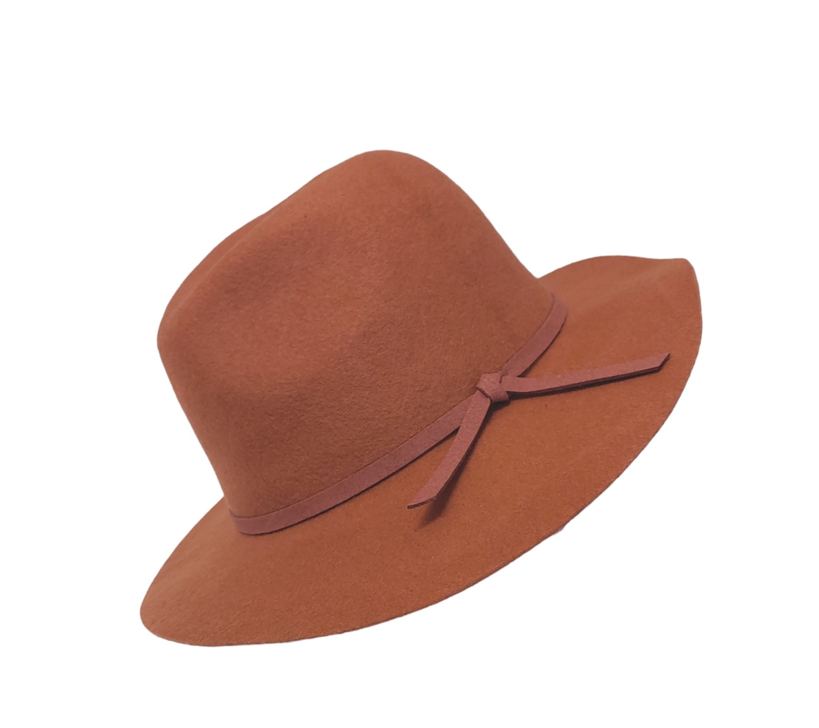 House of Harlow 1960 women wool elegant casual fedora hat brown rust size OS NWT