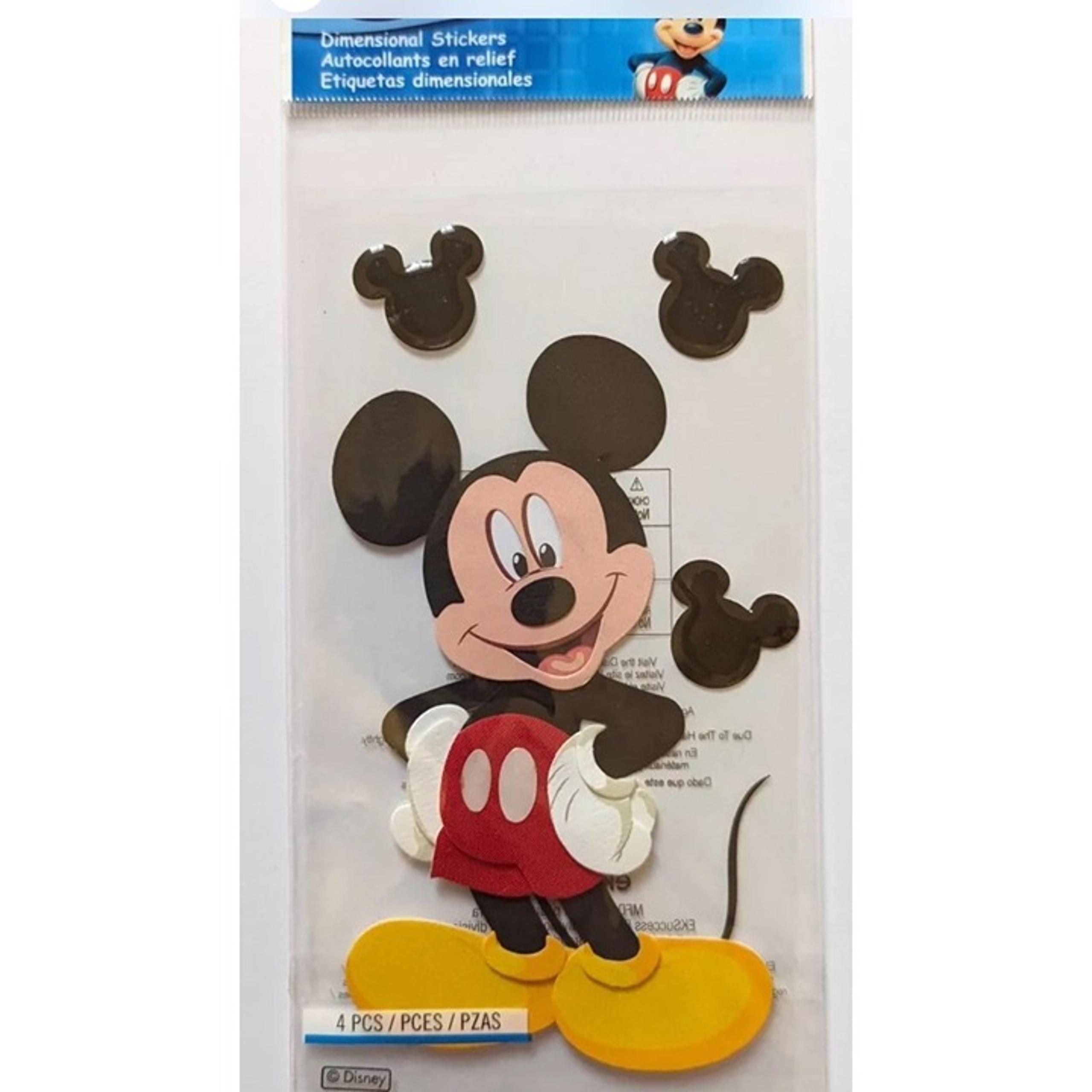 Disney Mickey Mouse Scrapbooking EK Success 3 Dimensional Stickers 2019 4 Pc NWT