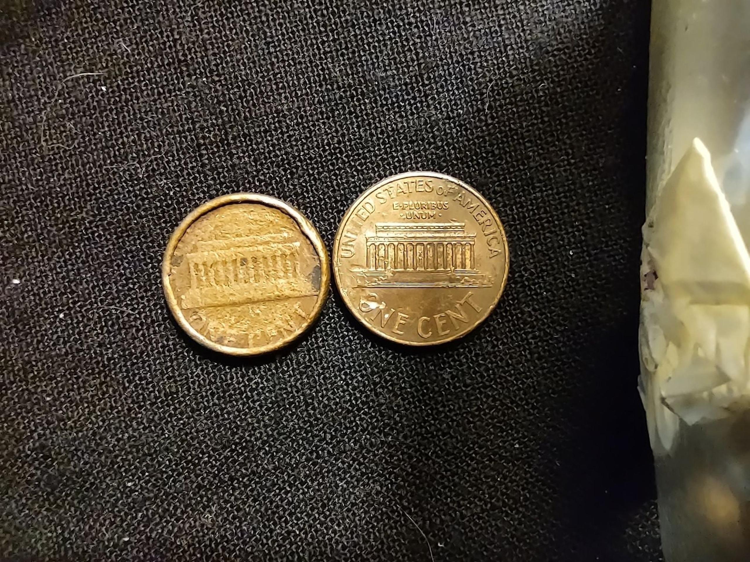 Cent, small rim error penny