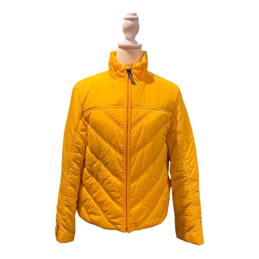 Ralph Lauren bright yellow puffer jacket y2k EUC ladies LARGE