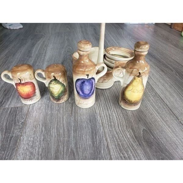 Tabletops ceramics Fruition Cruet set Salt & Pepper, Oil & Vinegar home decor