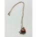 Vintage red enamel pearl necklace