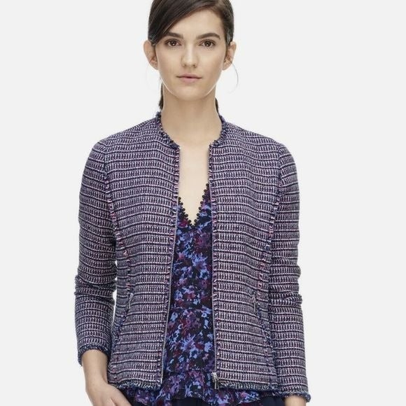 Rebecca taylor pink shop tweed jacket