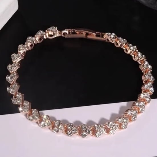 Rose gold tennis bracelet