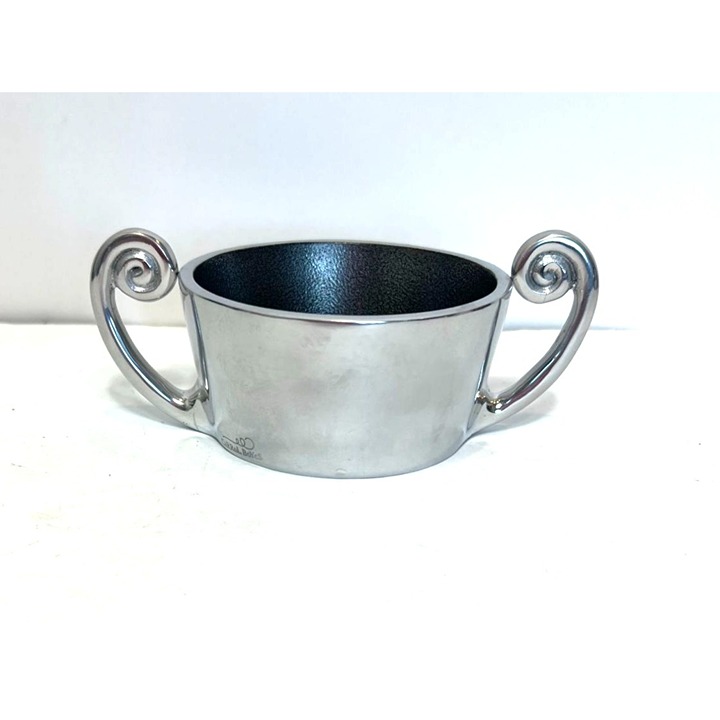 Carrol Boyes Hand Crafted Pewter Sugar Bowl Wave Design Handles Signed
