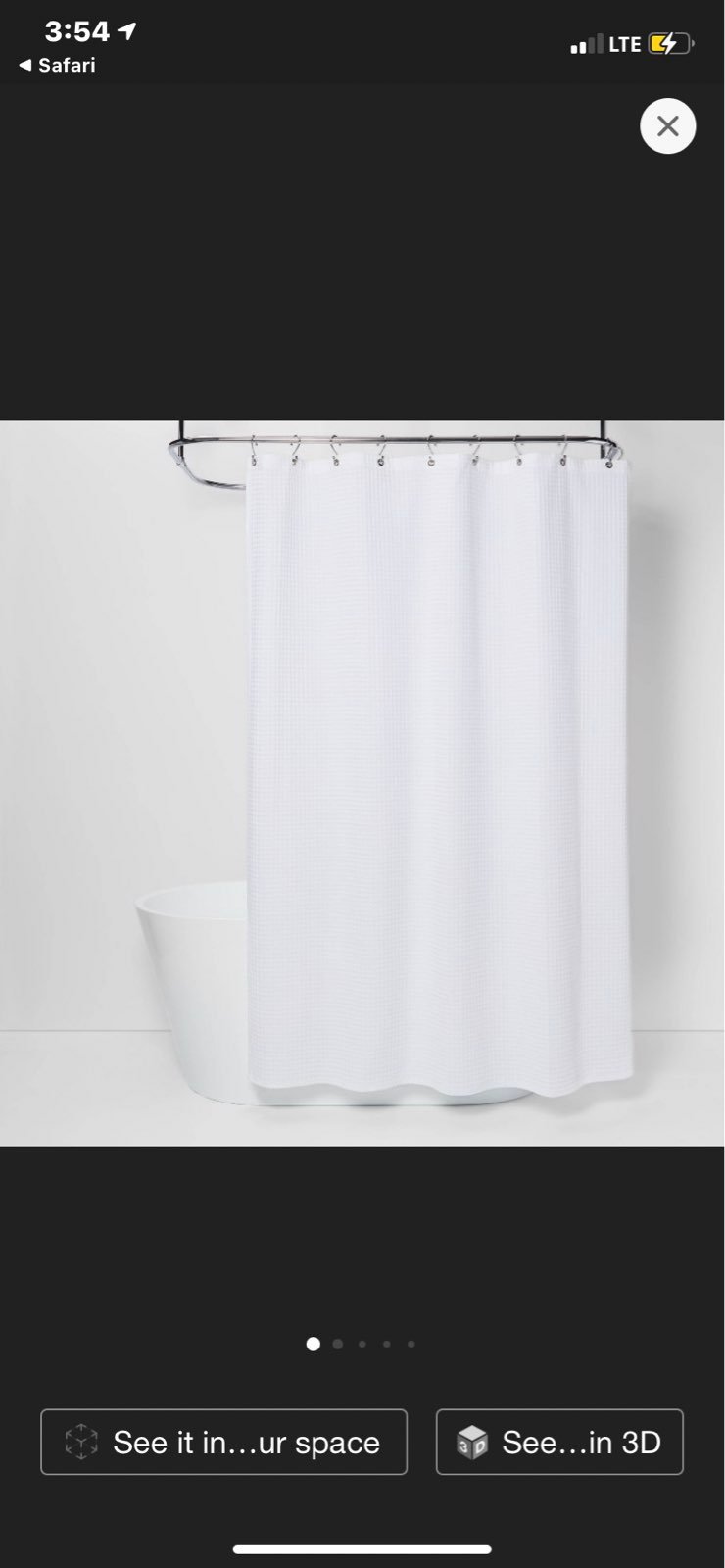 72 x84 Waffle Weave Shower Curtain Whit