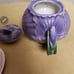 Vintage Sorelle Fine Porcelain Purple Iris Tea Set For 2. New In Box