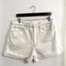 FRAME DENIM Womens Shorts High-Rise Ecru Cuffed Hem Ivory Cotton Size 32
