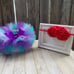 AQUA PURPLE TUTU AND RED HEADBAND 24 MO
