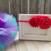 AQUA PURPLE TUTU AND RED HEADBAND 24 MO