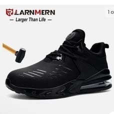 NWOB Larnmer Steel Toe Men's AirWalk Ares Size 9 Slip Resistant Black