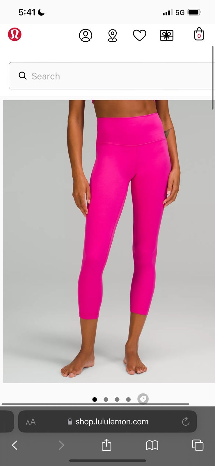 Lululemon sonic pink align 25 size 4