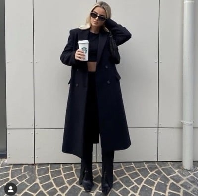ZARA NEW OVERSIZED COAT WITH WOOL SMALL