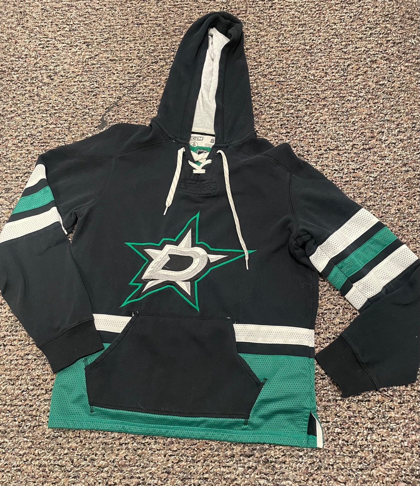 Dallas Stars CCM Hoodie Jersey Shirt Men’s Size SMALL S