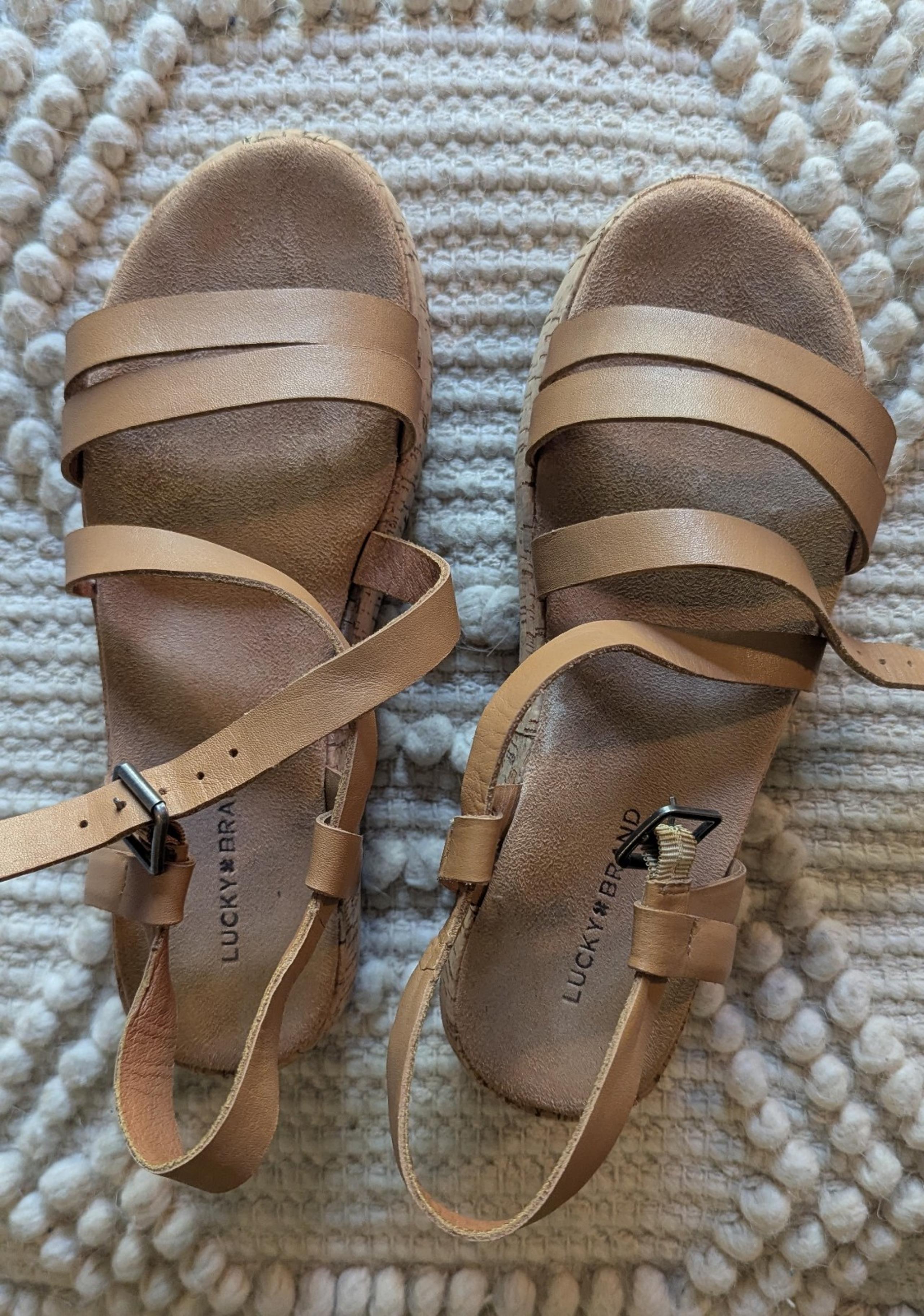 Lucky brand platform sandals. Women's size 9