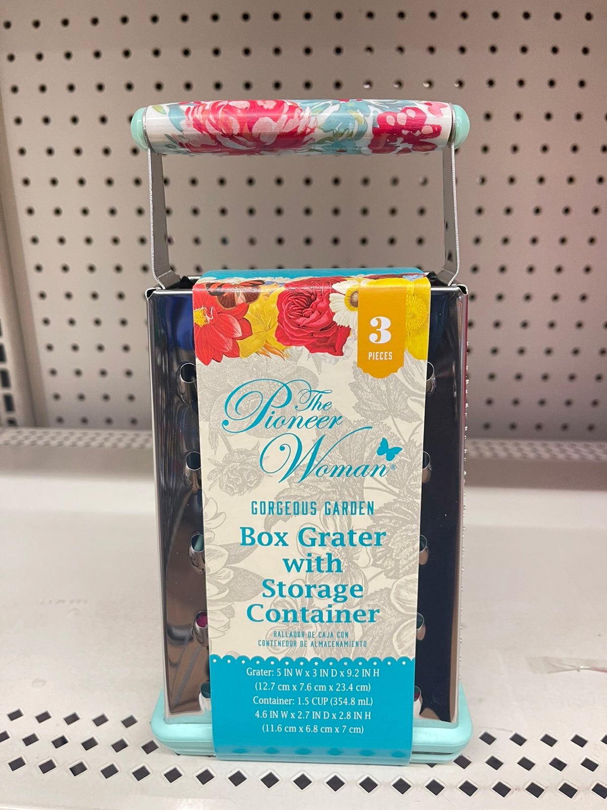 Pioneer Woman Gorgeous Garden Box Grater With Storage Container NEW Pioneer Woman Gorgeous Garden Box Grater With Storage Container NEW