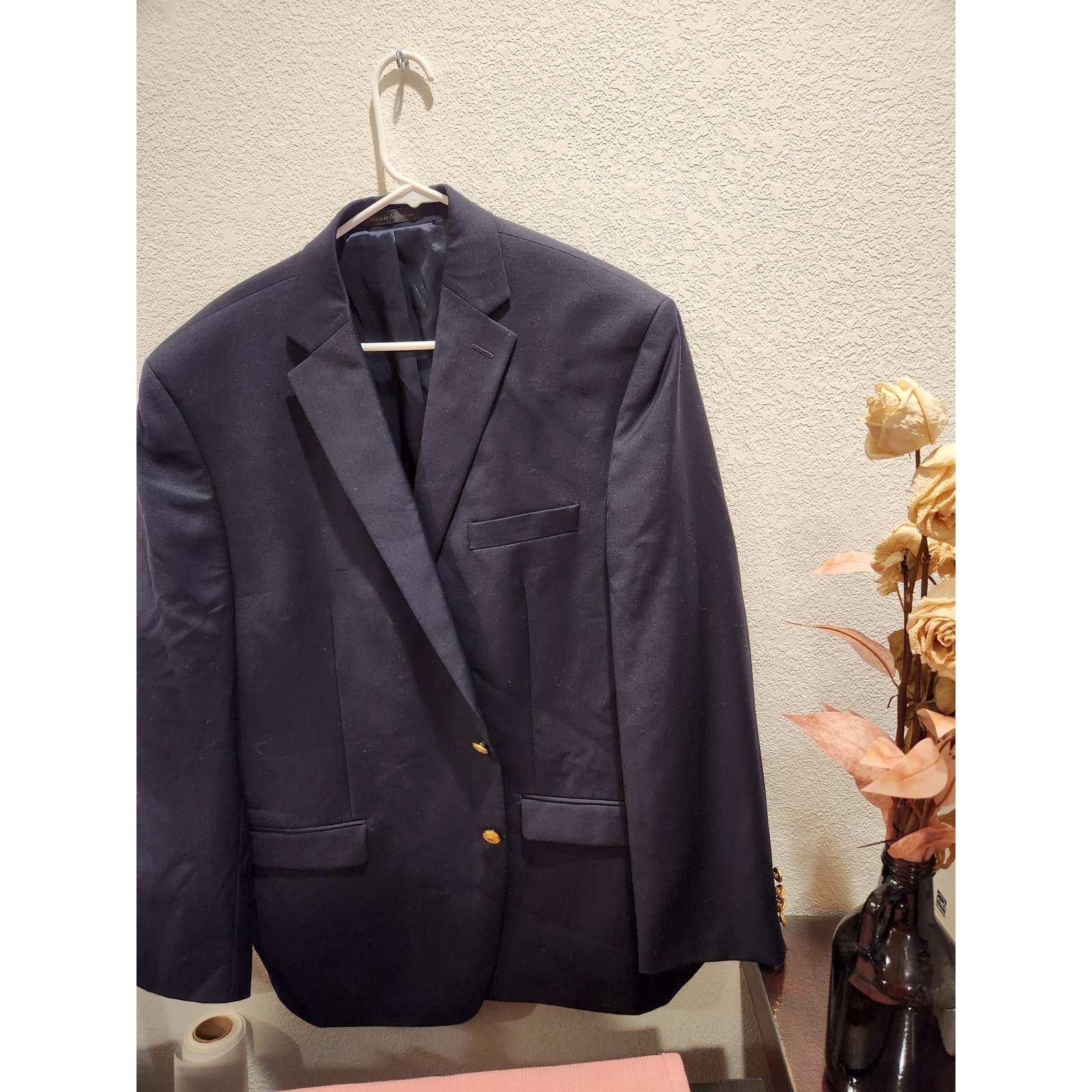 Lauren Ralph Lauren Men's Navy Wool Blazer - Size 46R, 100% Wool