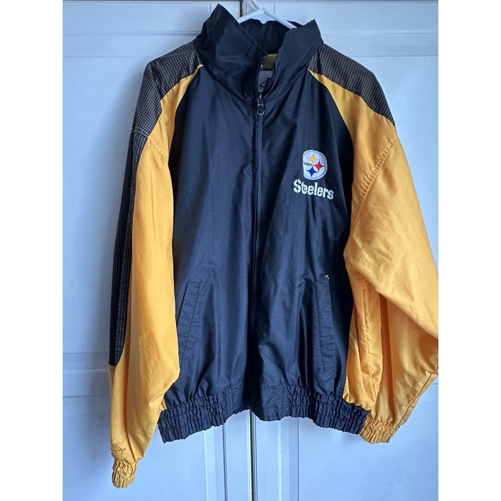 Vintage Pittsburgh Steelers NFL Windbreaker Jacket Mens Extra Large XL