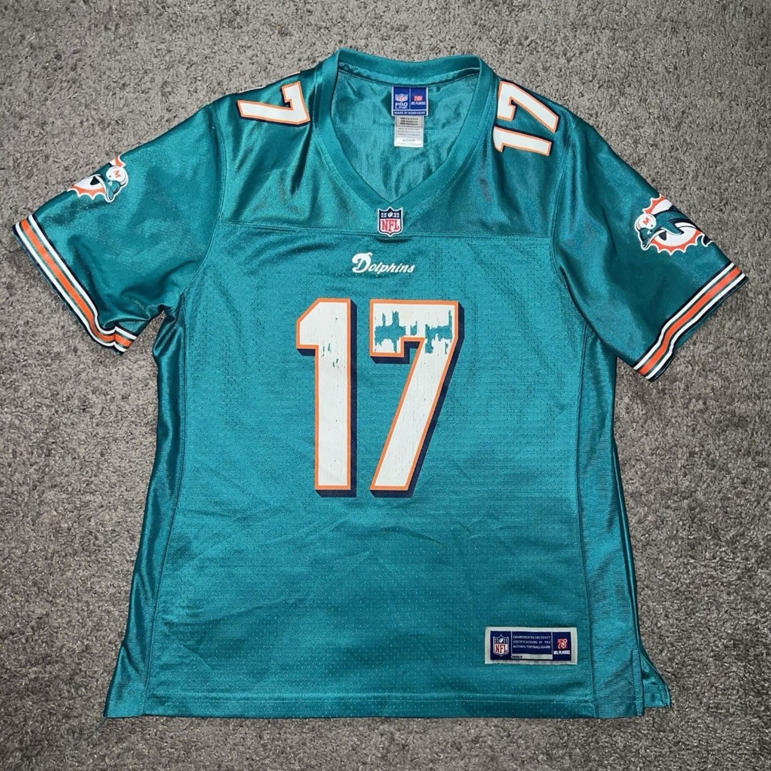 Ryan Tannehill 17 Miami Dolphins Green w/ White NFL Pro Line Jersey Women Small