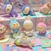 Lazy yoga the monsters labubu flocked sealed set