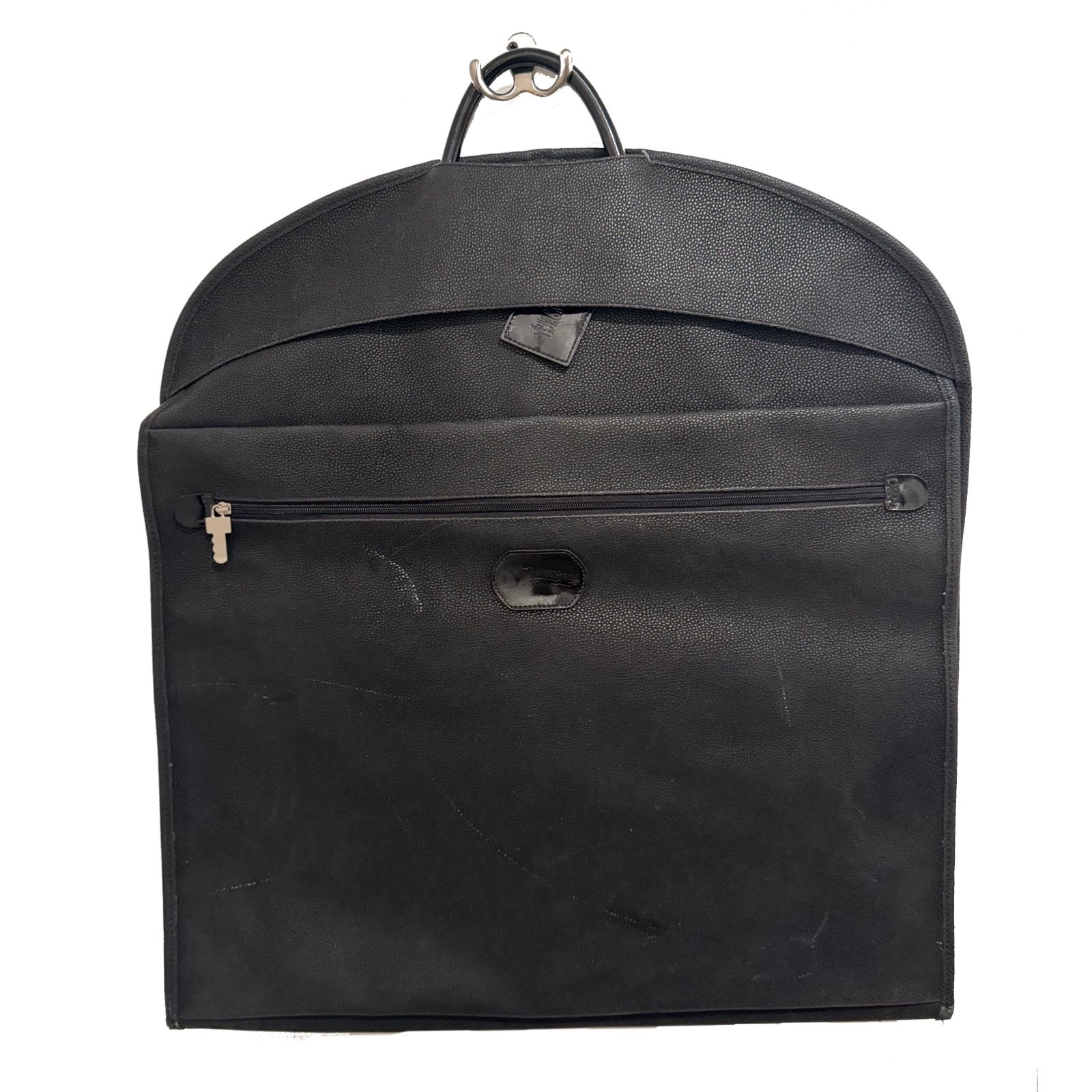 JACK GEORGES Pebbled Leather Garment/Suit Bag