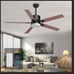 NEW Outdoor Ceiling Fans Lights with Remote 52 Inch LED Dimmable Garage Black