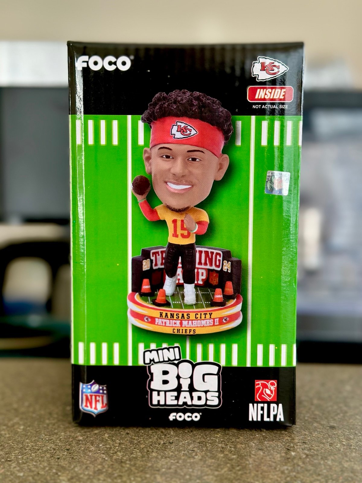 Patrick Mahomes Kansas City Chiefs Training Camp Mini Bobblehead FOCO NEW