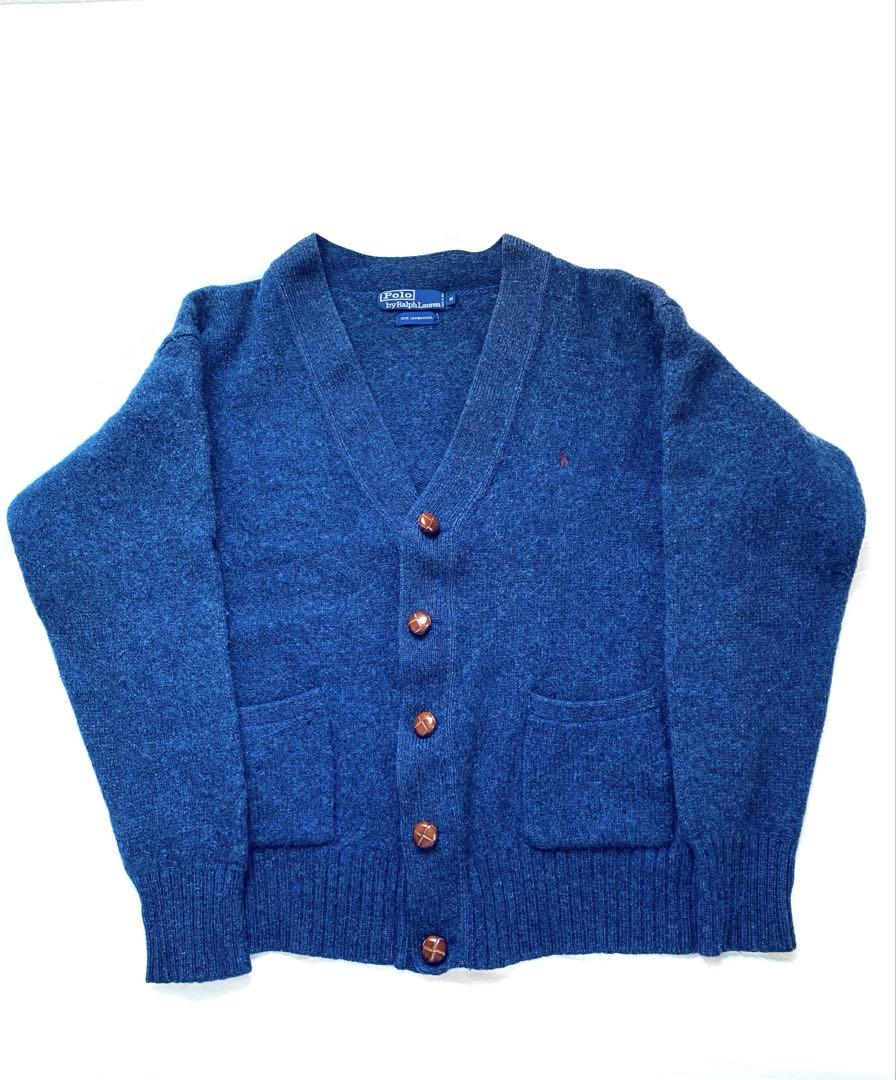 Wool dark blue cardigan