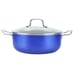 Dutch Oven 4.5 Qt with Glass Lid, Cobalt Blue Non-Stick Oven Safe Servappetit
