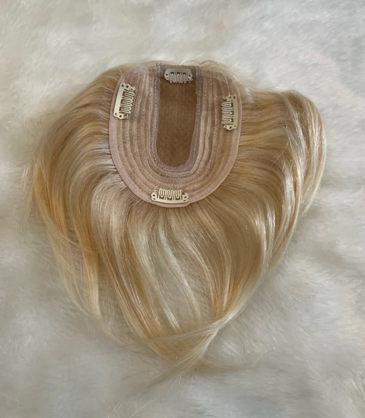Silky Soft Blonde Human Hair Topper