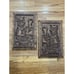 Vintage Hand Carved Wood Mayan Wall Plaque Figures 3ds Bundle Of (2)