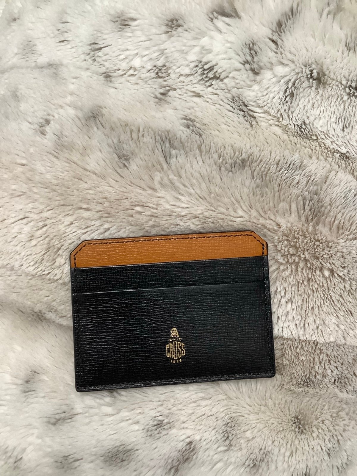 Mark Cross Calfskin Card Case in Tumble Grain