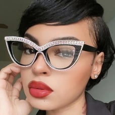 Sojos CAT EYE CRYSTAL BLUE LIGHT READING GLASSES NWOT