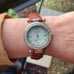 Vintage ECCLISSI STERLING SILVER 925 WATCH BROWN LEATHER BAND #22340