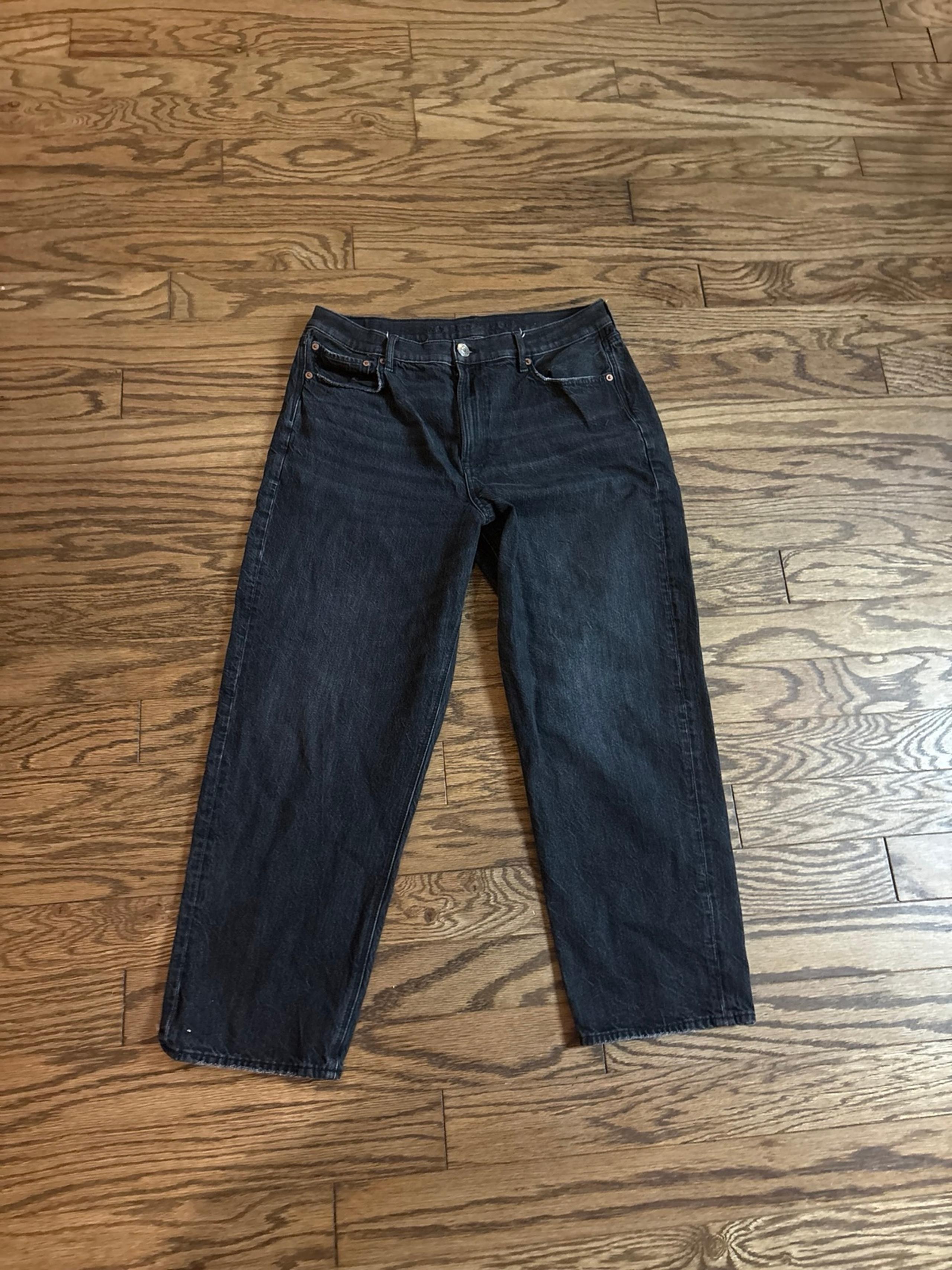 Womens 14R American Eagle Black Boyfriend Jeans EUC