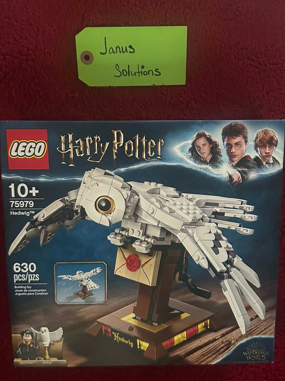 Lego Harry Potter “Hedwig” w Stand & Harry. Retired Lego 75979 New/sealed!