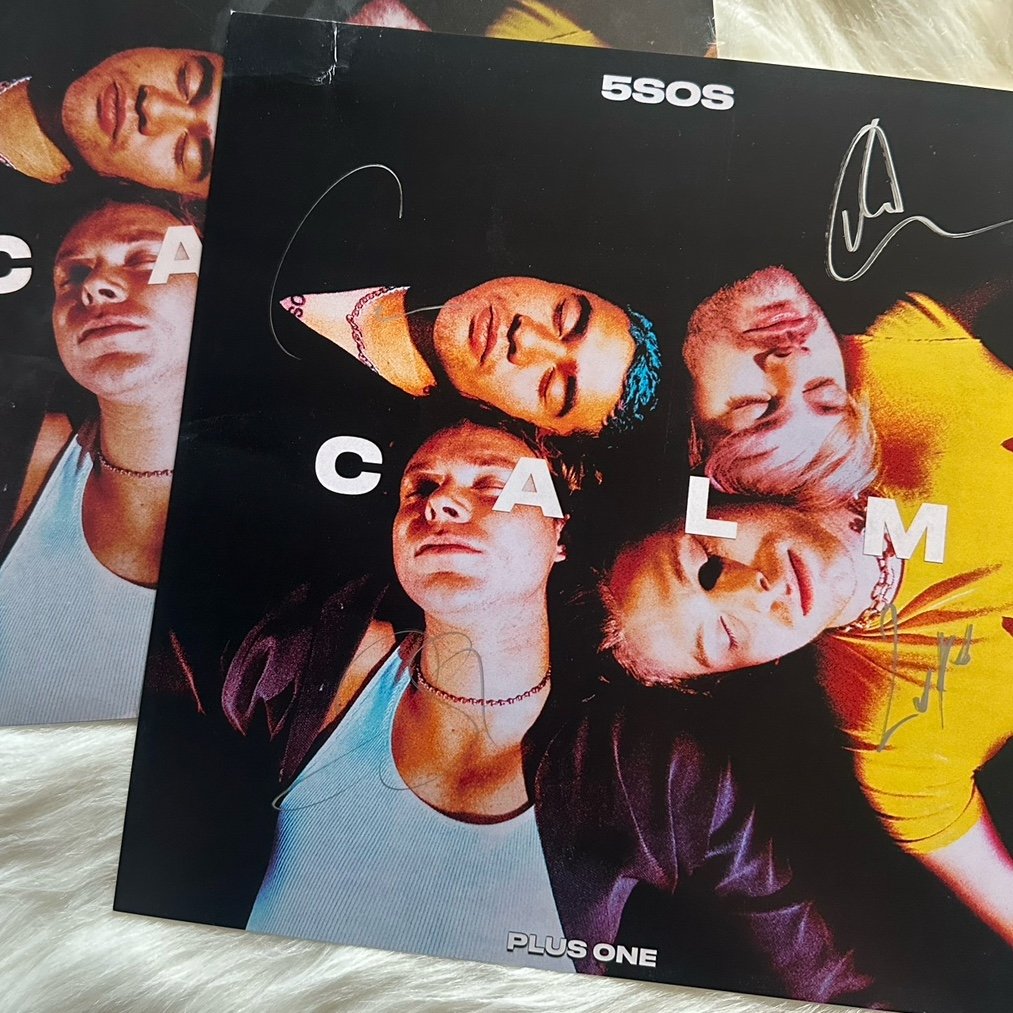 5SOS CALM PLUS1 Plus One Signed Vinyl Insert