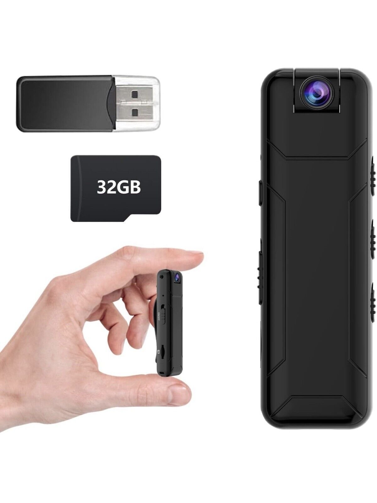 Body Cam with 32GB TF Card,1080P FHD Body Cameras with Audio and Video Recording