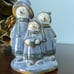 Folk Art Snowman Figurine Pottery Glazed Stoneware TII Collection Handcrafted