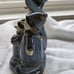 Folk Art Snowman Figurine Pottery Glazed Stoneware TII Collection Handcrafted