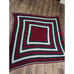 Vintage Christmas Red, Green, White Granny Afghan Blanket Crochet Cottage Core