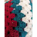 Vintage Christmas Red, Green, White Granny Afghan Blanket Crochet Cottage Core